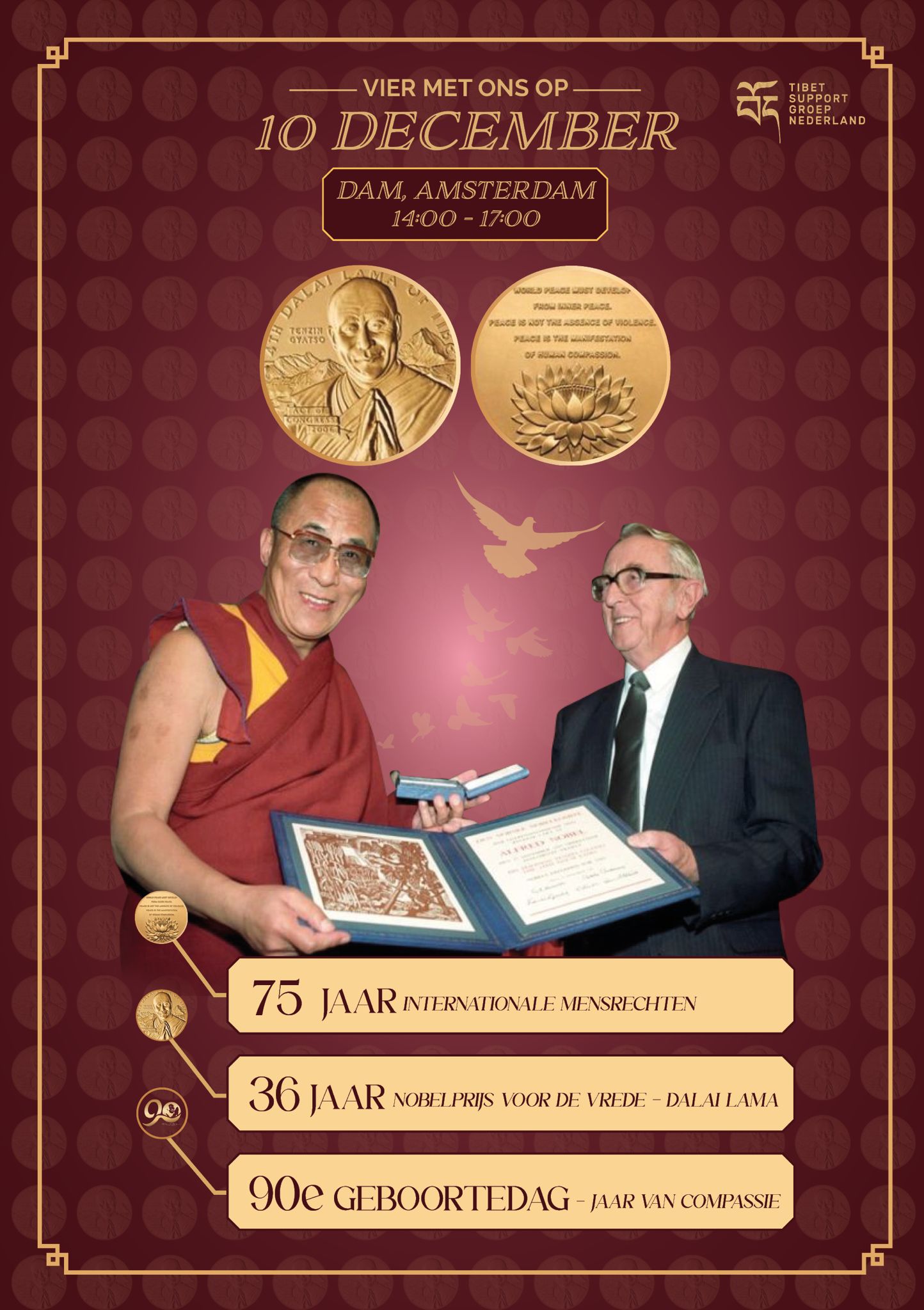 Poster voor de viering op 10 december